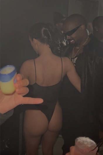 Канье Уест и Бьянка на вечеринке