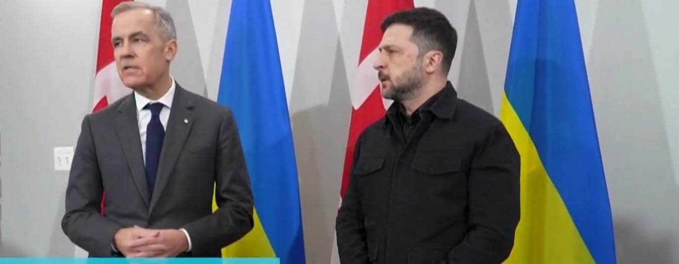 Встреча президента Украины Владимира Зеленского и премьер-министра Канады Марка Карни. Встреча Владимира Зеленского и Марка Карни.